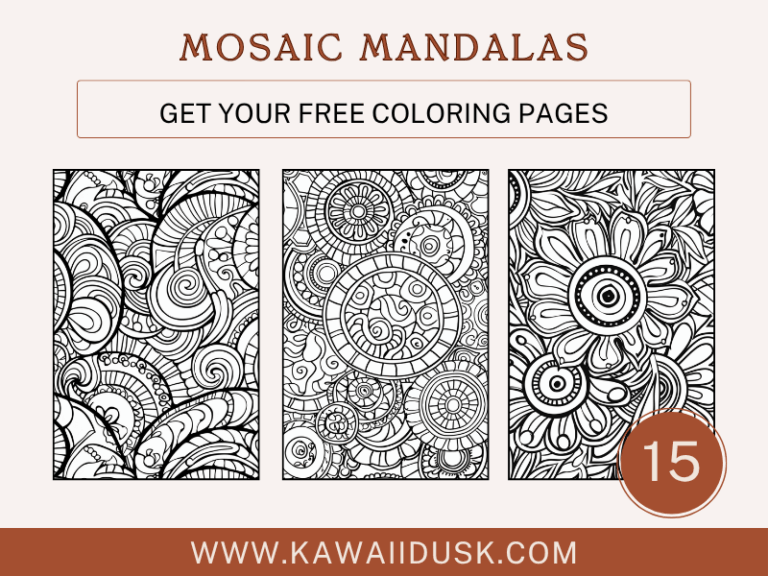 Mosaic Mandalas Coloring Pages