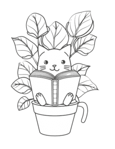 Good Kitties Love Books - An 6 Adorable Coloring Sheets