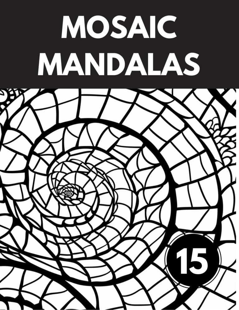 Mosaic Mandalas Coloring Pages