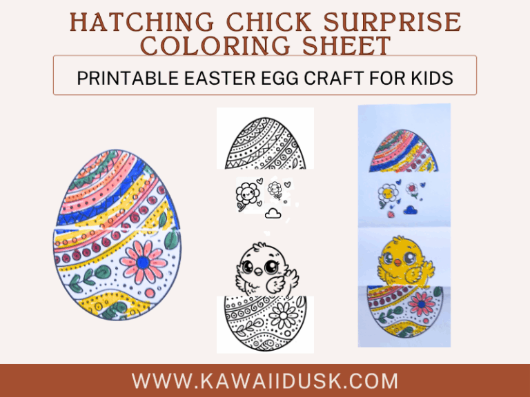 Printable Easter Egg Craft For Kids - Folding Surprise