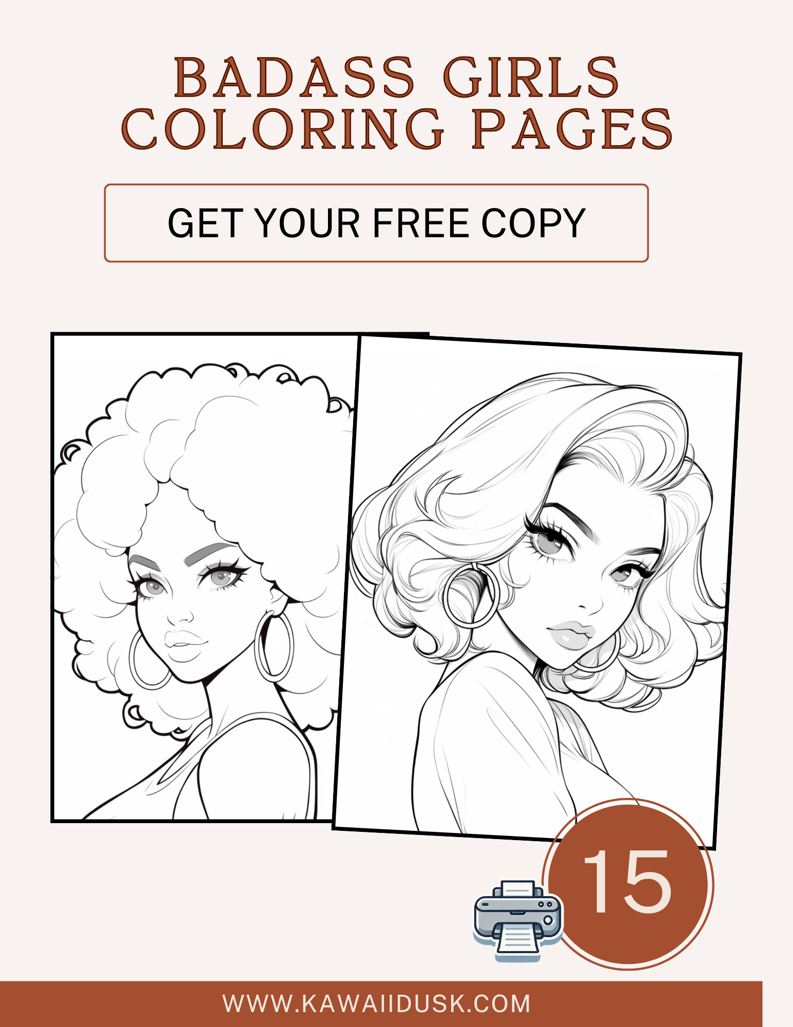 Badass Girls Coloring Pages: 15 Free Printable Baddie Girl