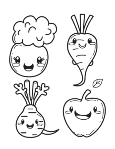 Vegetables Coloring Sheets