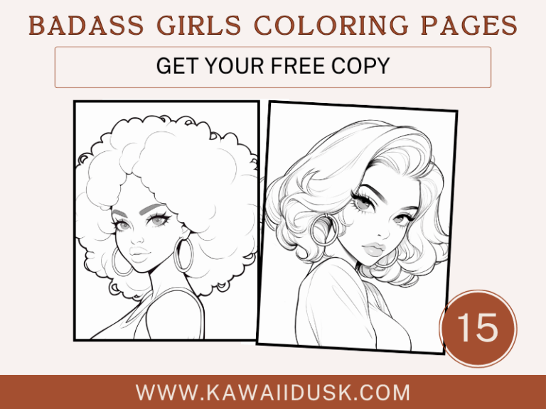 Badass Girls Coloring Pages: 15 Free Printable Baddie Girl