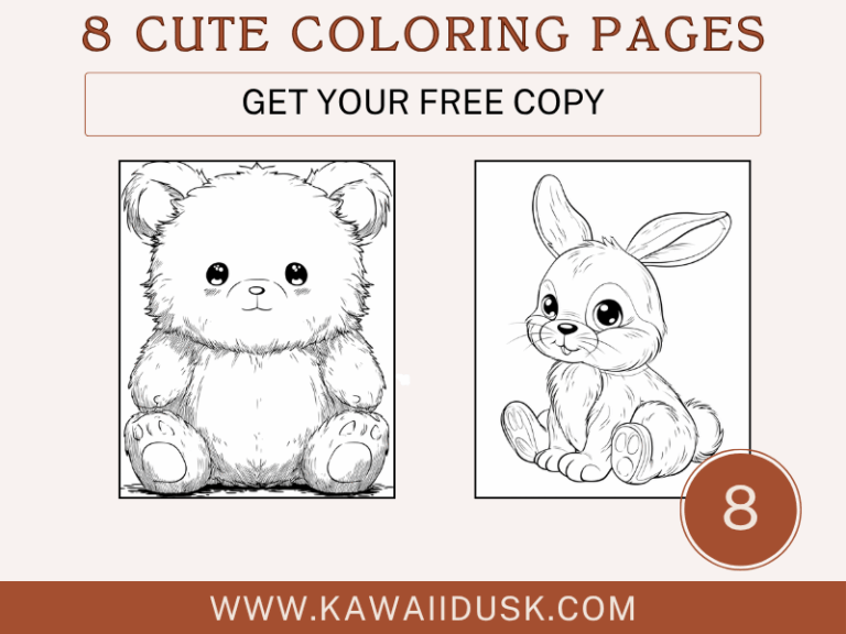 8 Cute Coloring Pages (Free PDF Printables)