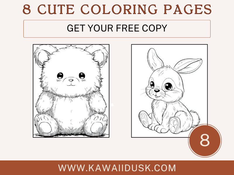 8 Cute Coloring Pages (Free PDF Printables)