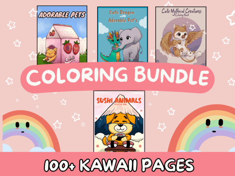 100+ Kawaii Coloring Pages For Adults, Online Coloring Book with Cute Coloring Pages, Aesthetic Kawaii, Coloring Printables