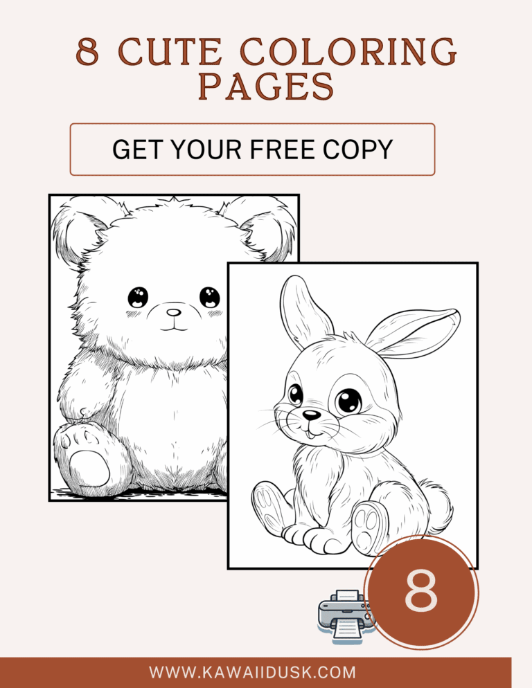 8 Cute Coloring Pages (Free PDF Printables)