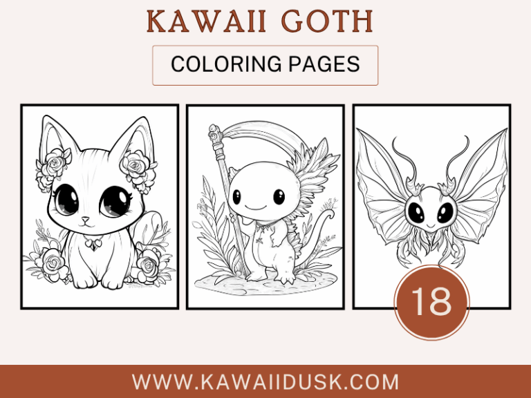 18 Kawaii Goth Coloring Pages